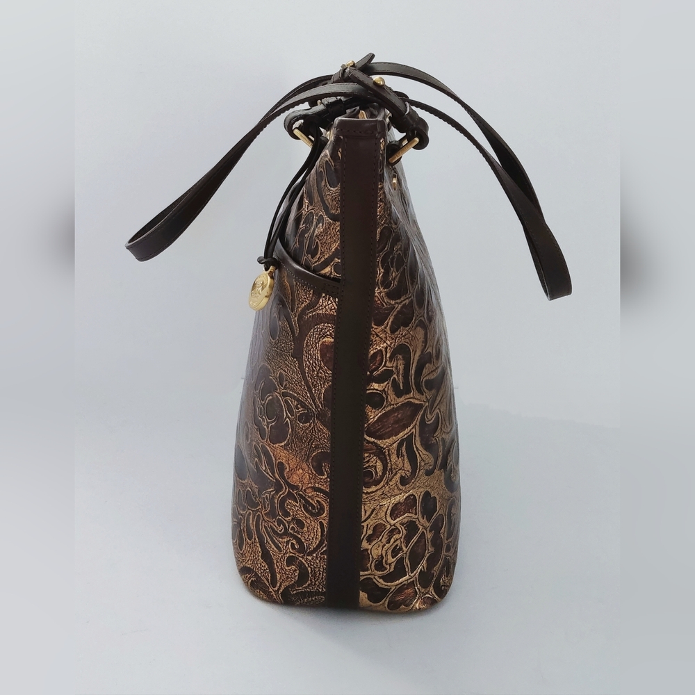Brahmin Asher Large Tote In The Getsby Bronze. Pre-owned. 15×12×5. - Picture 3 of 10